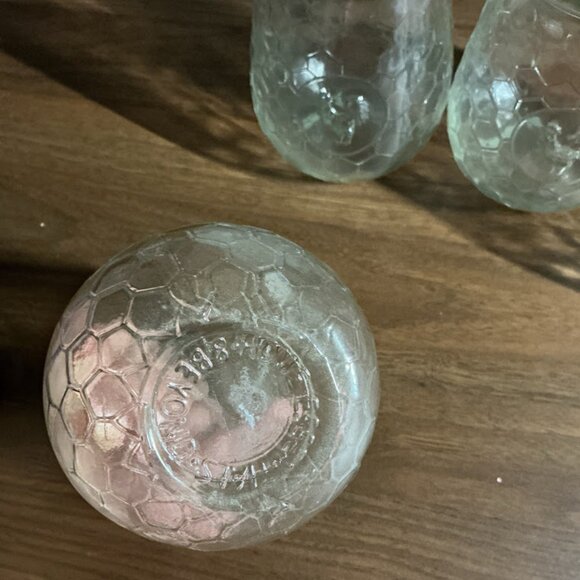 SET OF 4 CLEAR GLASS ROOSTER PRINT CUPS - Picture 5 of 5